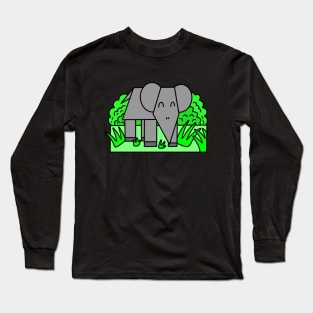 Funny geometric elephant Long Sleeve T-Shirt